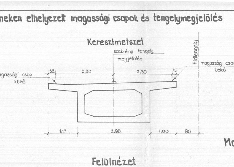 Box cross-section of the bridge