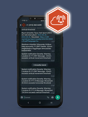 SURVIOT alert on a mobile phone